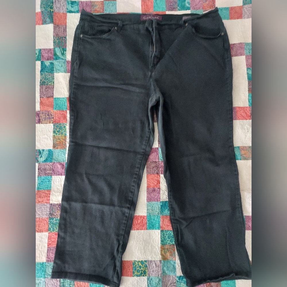 Gloria Vanderbilt Womens Amanda Jeans Green Size 20W